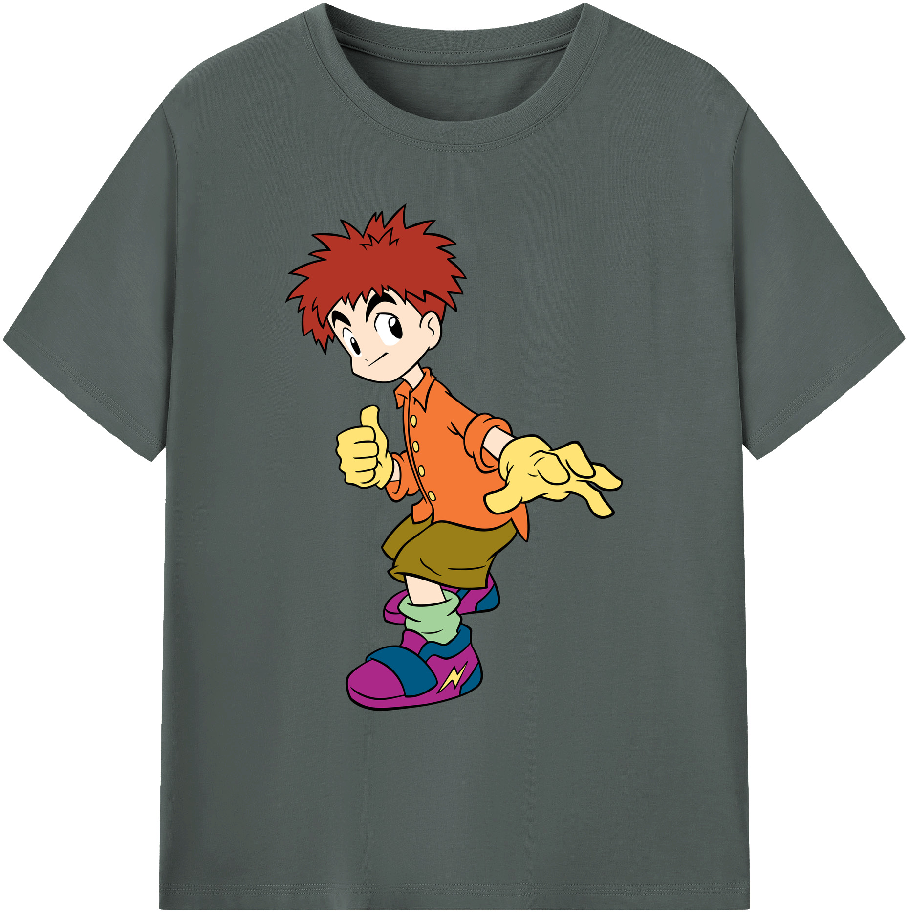 （画像用） Digimon デジタルモンスター/デジモン 綿100％ メンズ半袖Tシャツ｜肌触りやわらか＆通気性